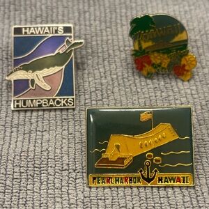 Hawaii Themed Enamel Pin Set